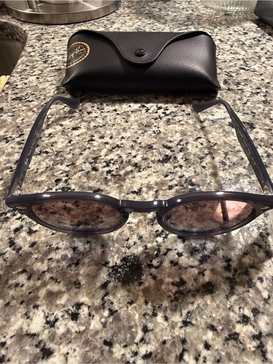 Ray-Ban Round Sunglasses in Gray Frame with Brown Lenses main image 6